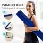 Voir la diapositive 5 : HOMCOM Poutre gymnastique pliable 210 cm - poutre d'équilibre antidérapante - bois de pin revêtement flanelle bleu