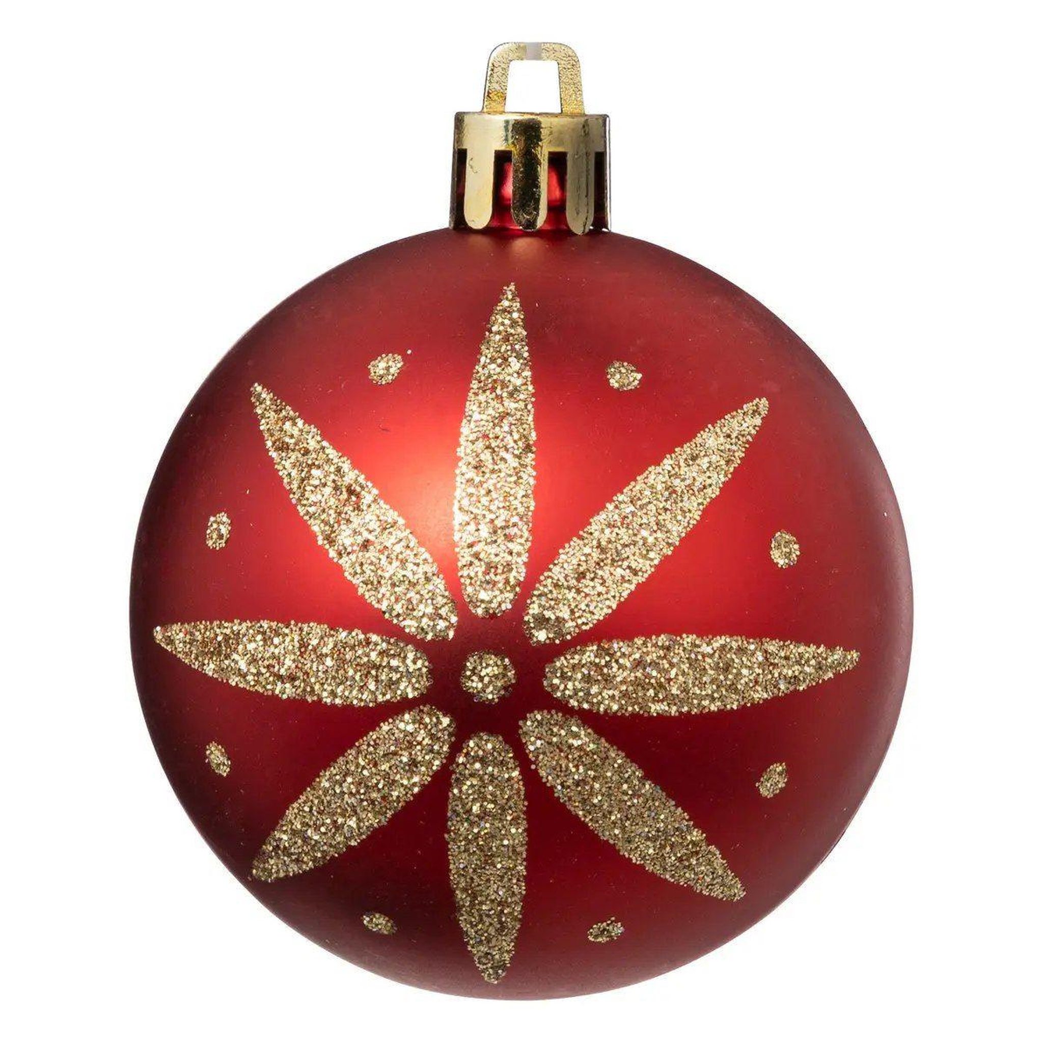 Voir la diapositive 5 : ATMOSPHERA Lot de 25 boules de noël  maison des couleurs  6cm rouge & or