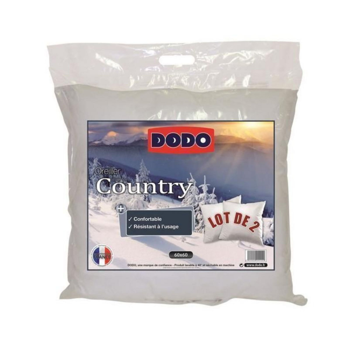 DODO DODO Lot de 2 Oreillers COUNTRY 60x60cm
