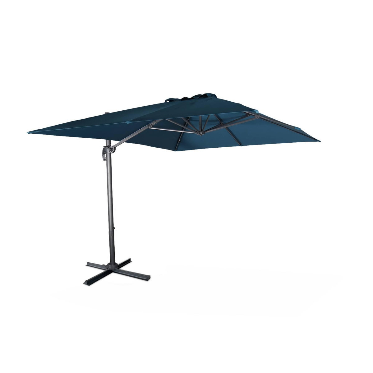 SWEEEK Parasol déporté rectangulaire 3x4m - Wimereux - Parasol excentré inclinable dans 5 positions, rotatif à 360°