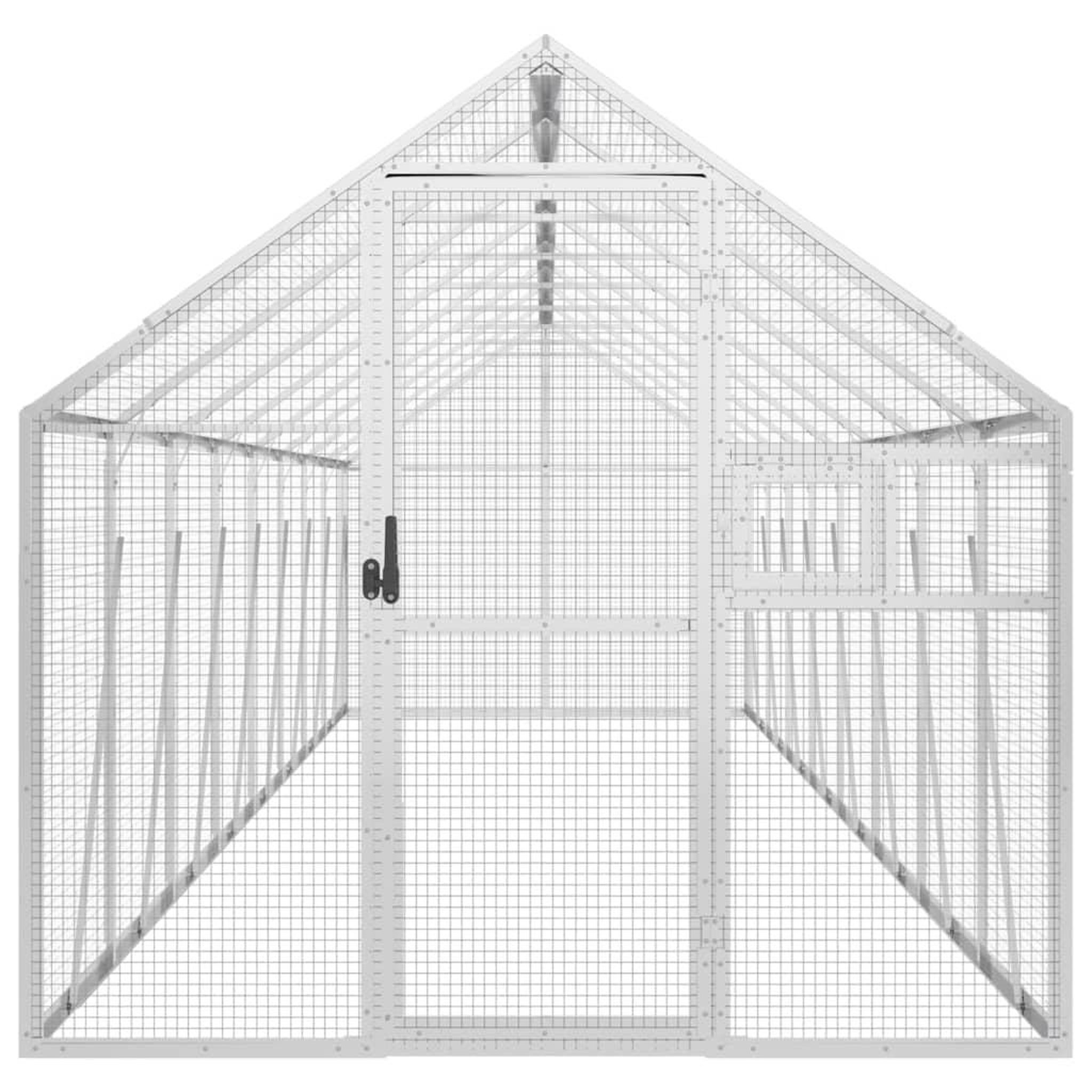 Voir la diapositive 3 : VIDAXL Voliere argente 1,79x8x1,85 m aluminium