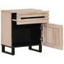 Voir la diapositive 5 : VIDAXL Table de chevet blanc 50x34x60 cm bois de manguier massif