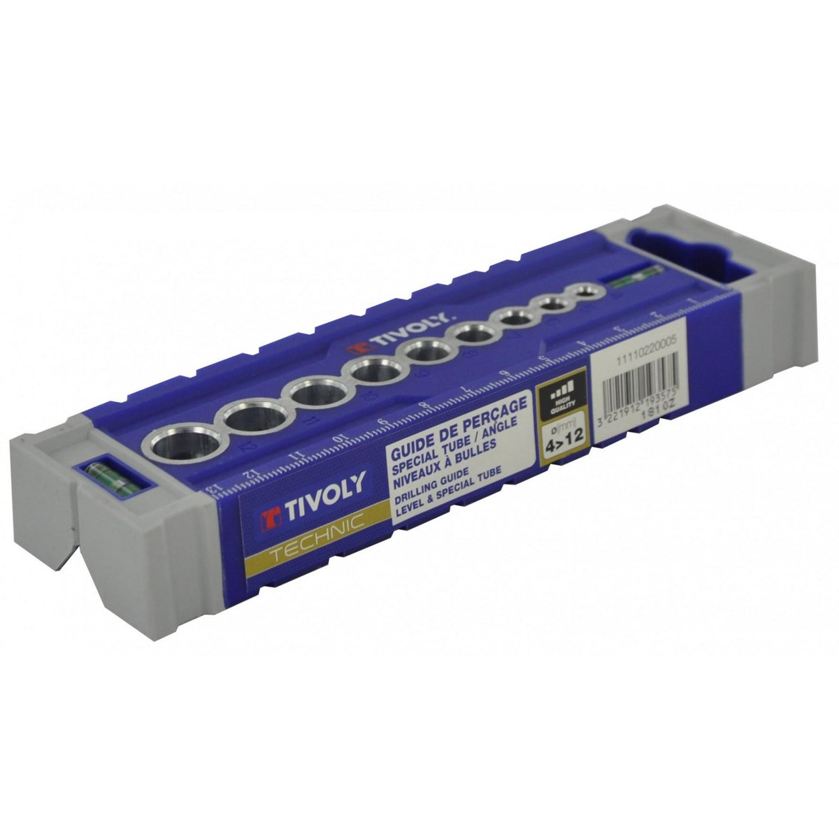 TIVOLY Guide percage pilot5 rectangulaire spécial tubes & angles, Diam.4 à 12 mm TIVOLY