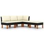 Voir la diapositive 2 : VIDAXL Salon de jardin 5 pcs avec coussins Resine tressee Noir