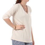 Vero Moda Pull  Femme Vero  oda Brianna 3/4. Coloris disponibles : Beige