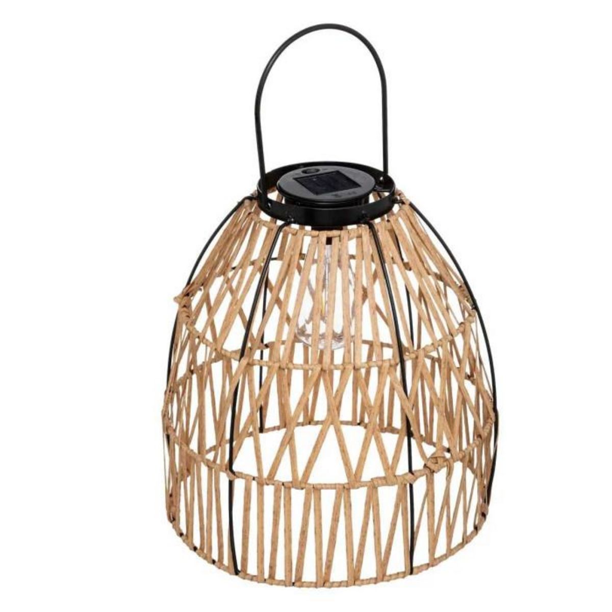 ATMOSPHERA Lampe à Poser Solaire  Esha  32cm Beige & Noir