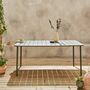 Voir la diapositive 3 : SWEEEK Table de jardin métal 6-8 places, Amelia 160x90xH72.5cm