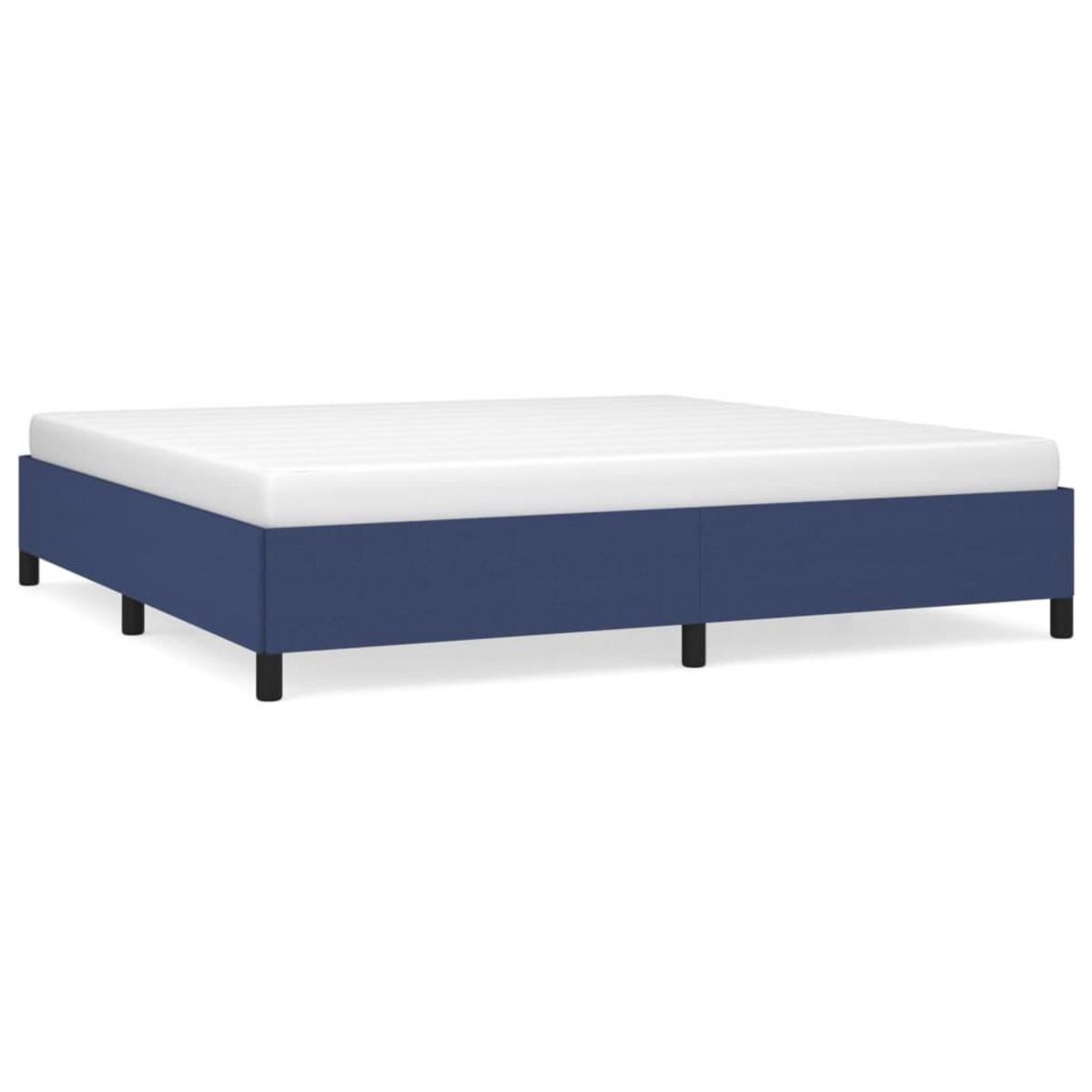 VIDAXL Cadre de lit sans matelas bleu 200x200 cm tissu