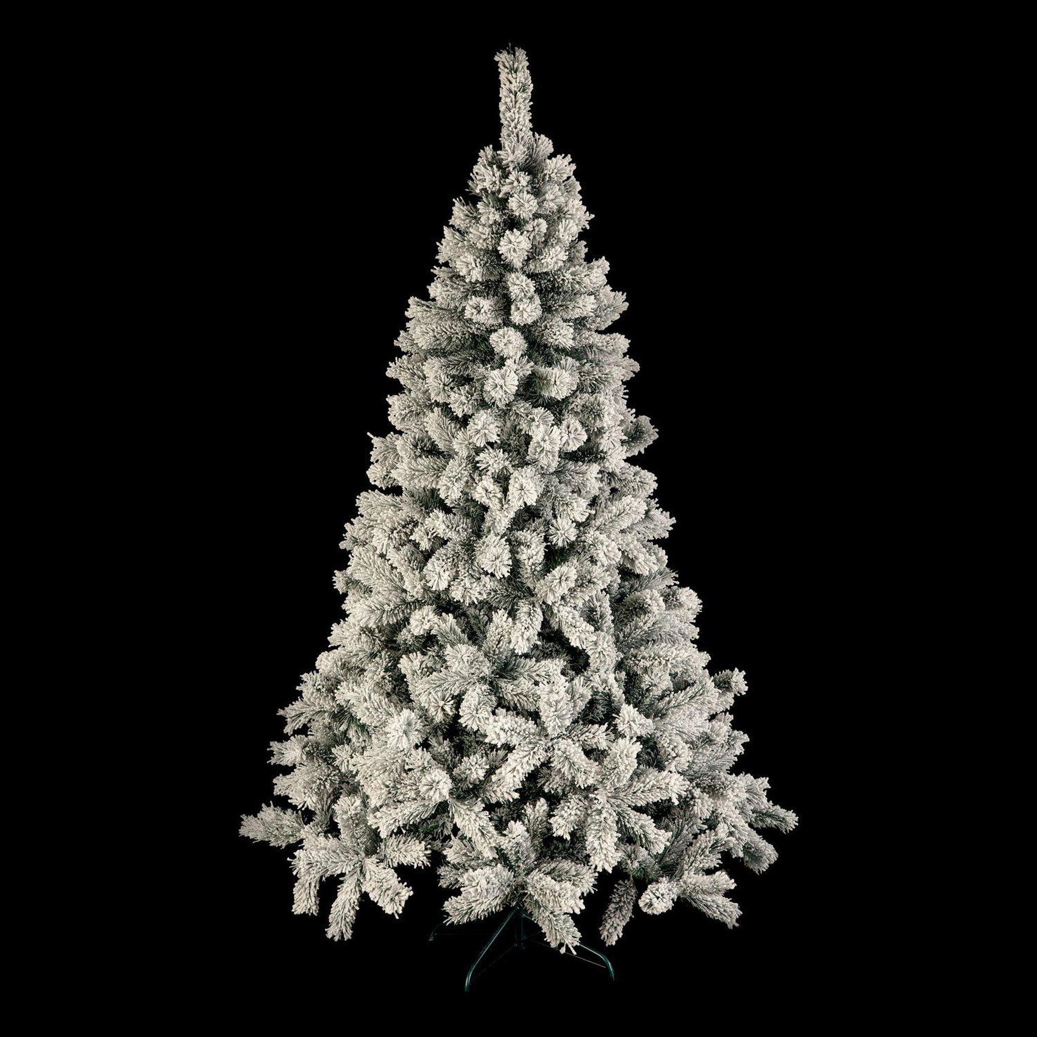 Voir la diapositive 2 : FEERIC LIGHT & CHRISTMAS Sapin de Noël artificiel effet enneigé WINDY PEAK - H. 150 cm - Blanc