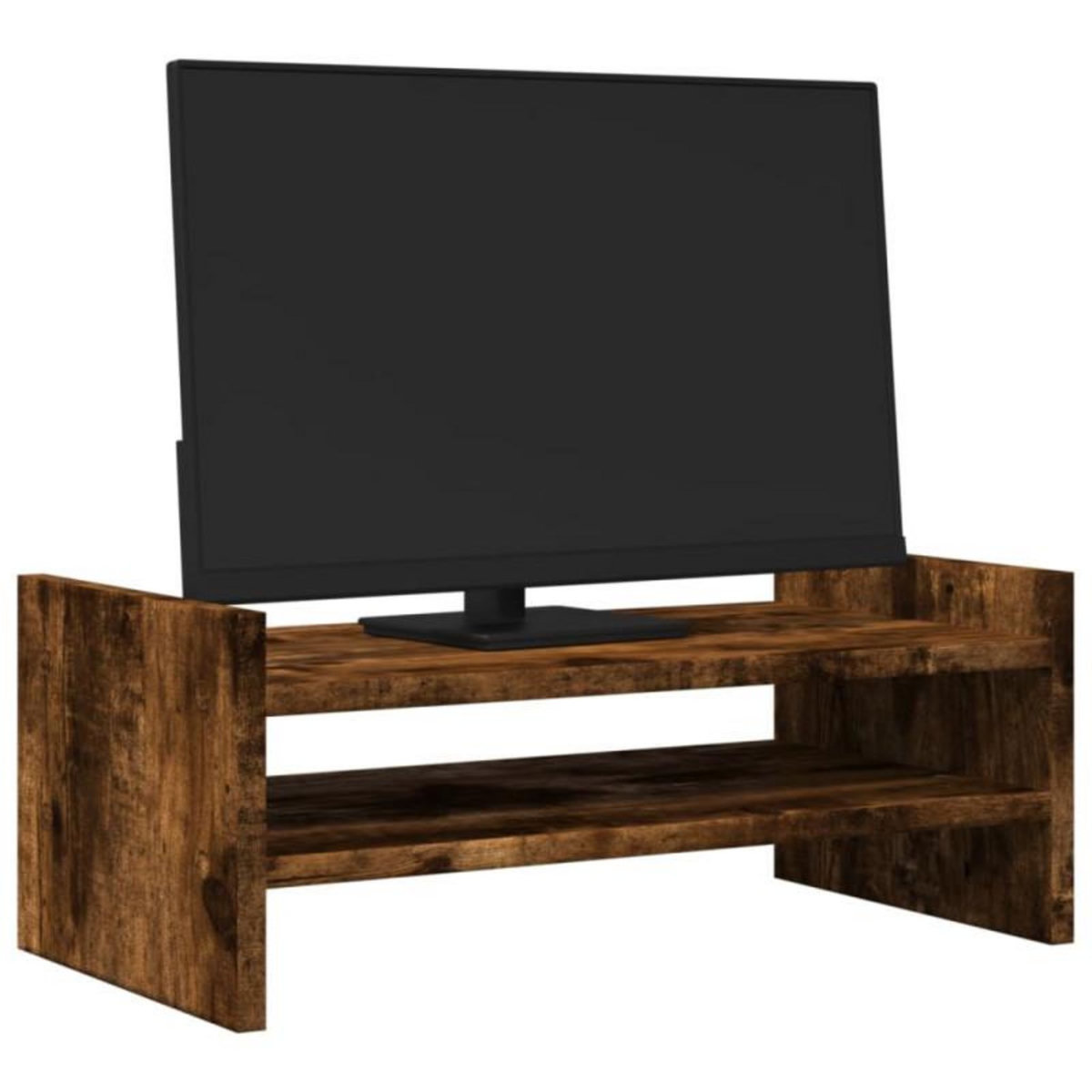 VIDAXL Support de moniteur chêne fumé 50x27x20 cm bois d ingénierie
