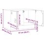 Voir la diapositive 6 : VIDAXL Meuble TV noir 67x39x44 cm acier