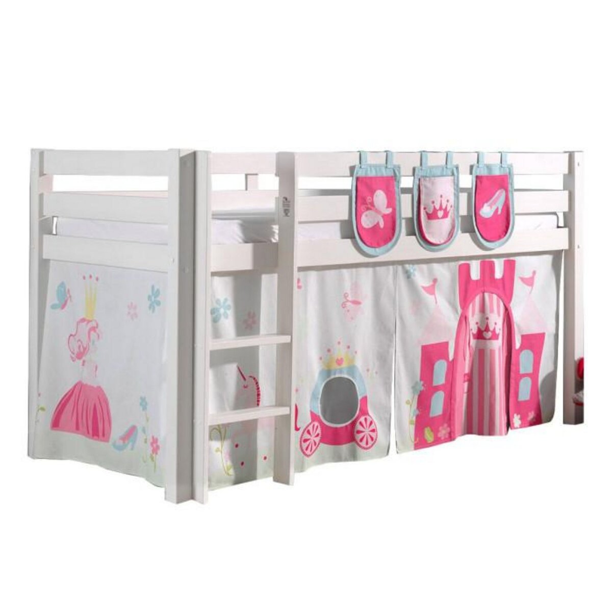 Paris Prix Pack - Lit Enfant, Tente & 3 Pochettes  Pino Princesse  Blanc