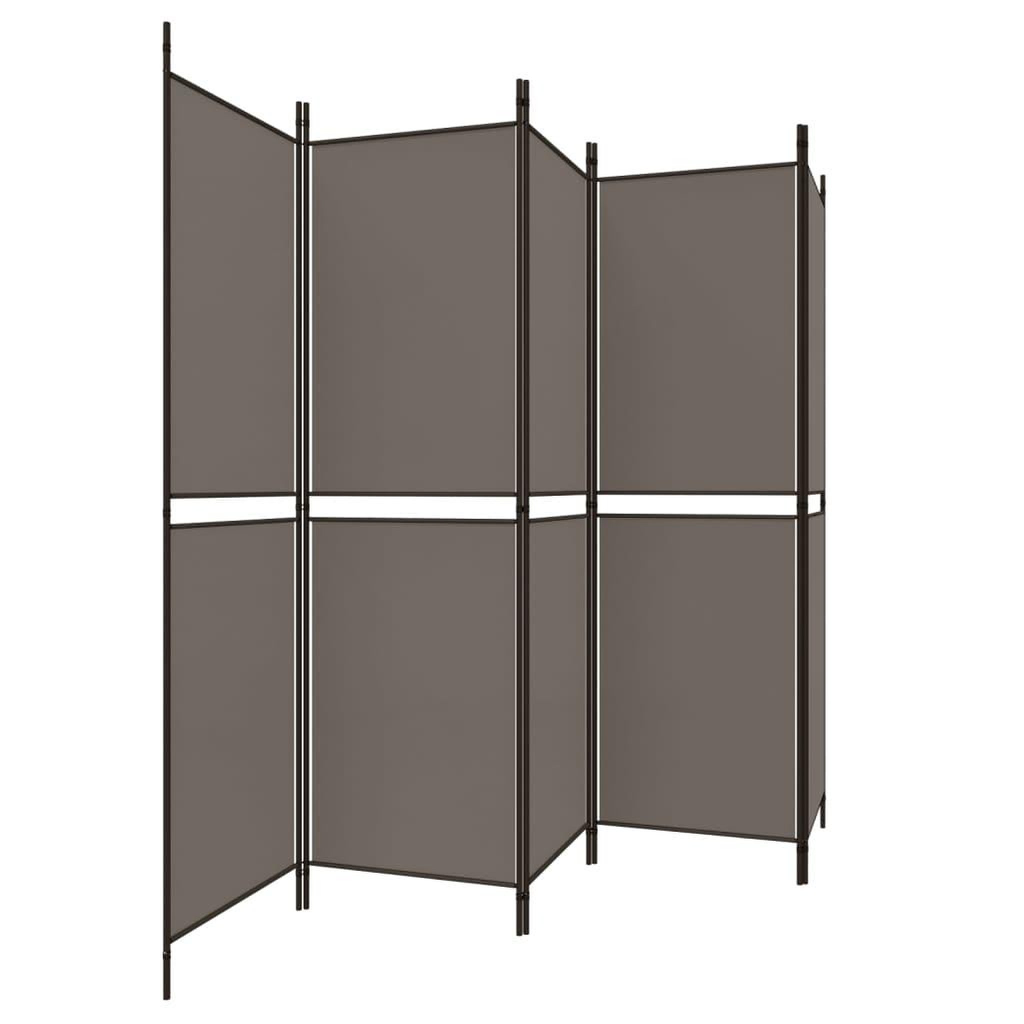 Voir la diapositive 4 : VIDAXL Cloison de separation 5 panneaux Anthracite 250x220 cm Tissu