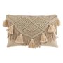 Voir la diapositive 1 : Paris Prix Coussin Déco avec Franges  Cosy  40x60cm Beige