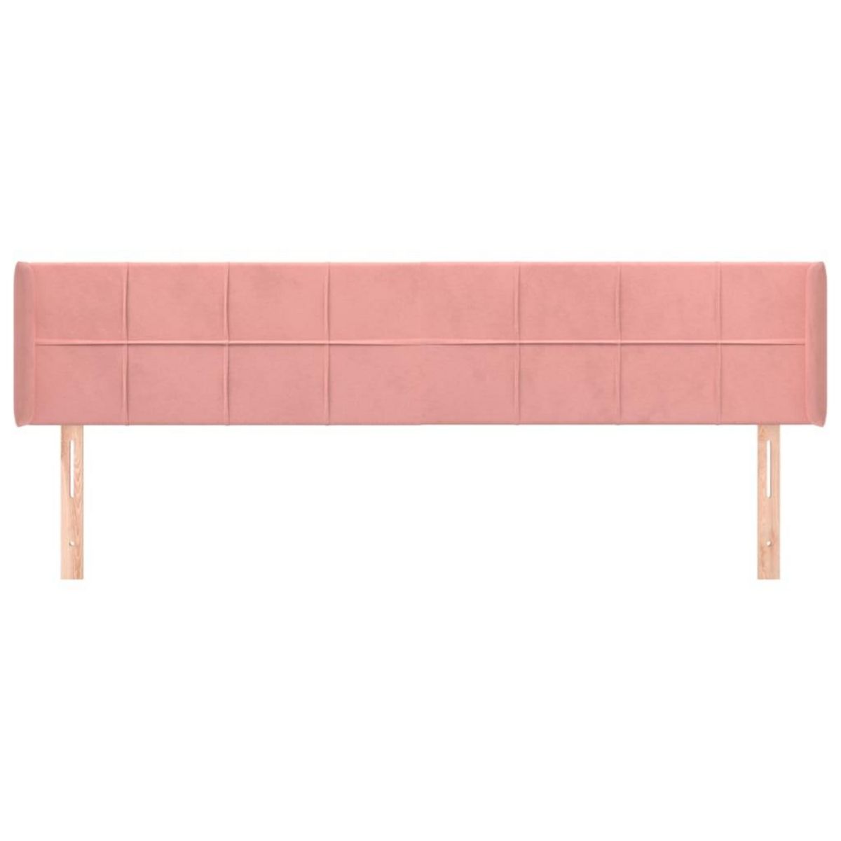 VIDAXL Tete de lit avec oreilles Rose 203x16x78/88 cm Velours