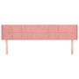 Voir la diapositive 3 : VIDAXL Tete de lit avec oreilles Rose 203x16x78/88 cm Velours