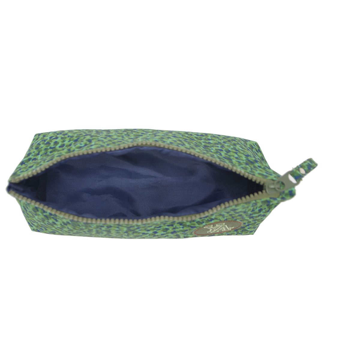 YOUNG'S ATTITUDE Trousse triangle verte motif léopard 