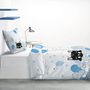 Voir la diapositive 2 : ATELIER DU COTON Housse de couette 140x200 Pussycat blue + taie 100% coton