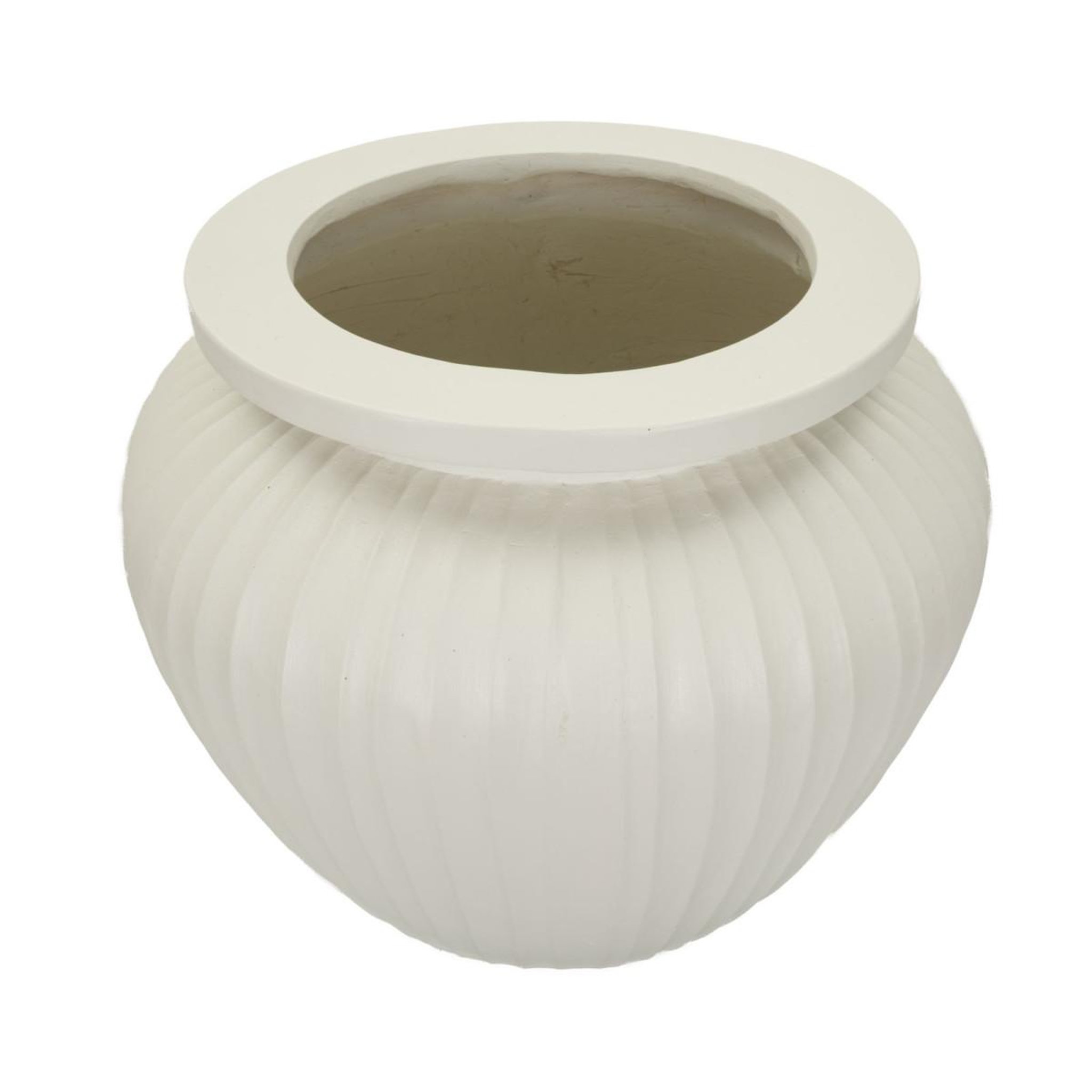 Voir la diapositive 2 : Paris Prix Cache-Pot en Céramique  Chil  48cm Crème