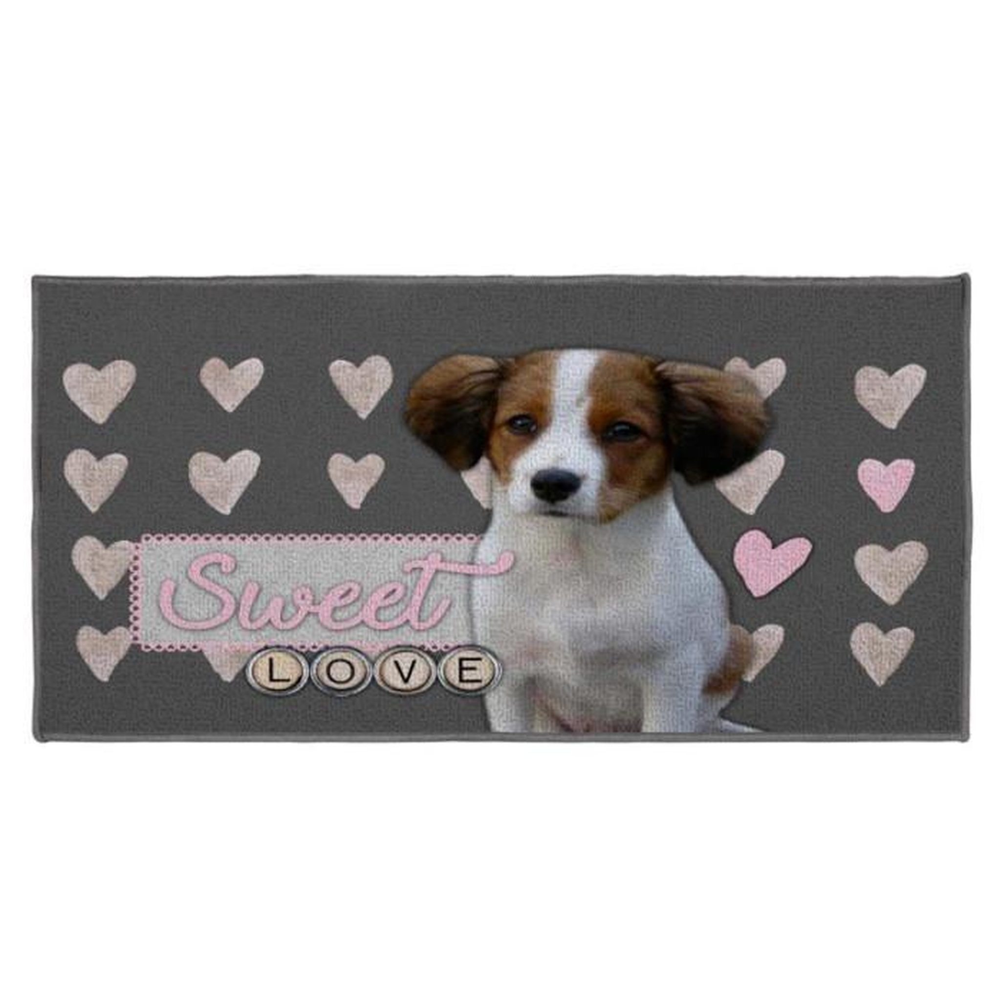 Paris Prix Tapis Rectangle  Love Doggy  57x115cm Gris