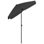 Voir la diapositive 4 : VIDAXL Parasol de plage noir 180x120 cm