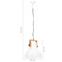 Voir la diapositive 6 : VIDAXL Lampe suspendue industrielle 25 W Blanc Rond 40 cm E27