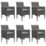 Voir la diapositive 5 : VIDAXL Ensemble a manger de jardin 7 pcs Gris