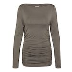 Vero Moda T Shirt Taupe Femme Vero Moda Saanvi. Coloris disponibles : Marron