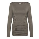 Vero Moda T Shirt Taupe Femme Vero Moda Saanvi. Coloris disponibles : Marron