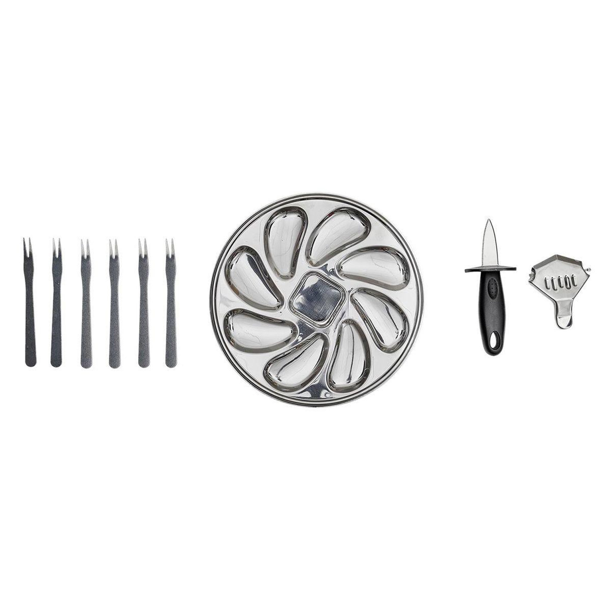 COOK CONCEPT Coffret à huître  9 pièces  23cm gris