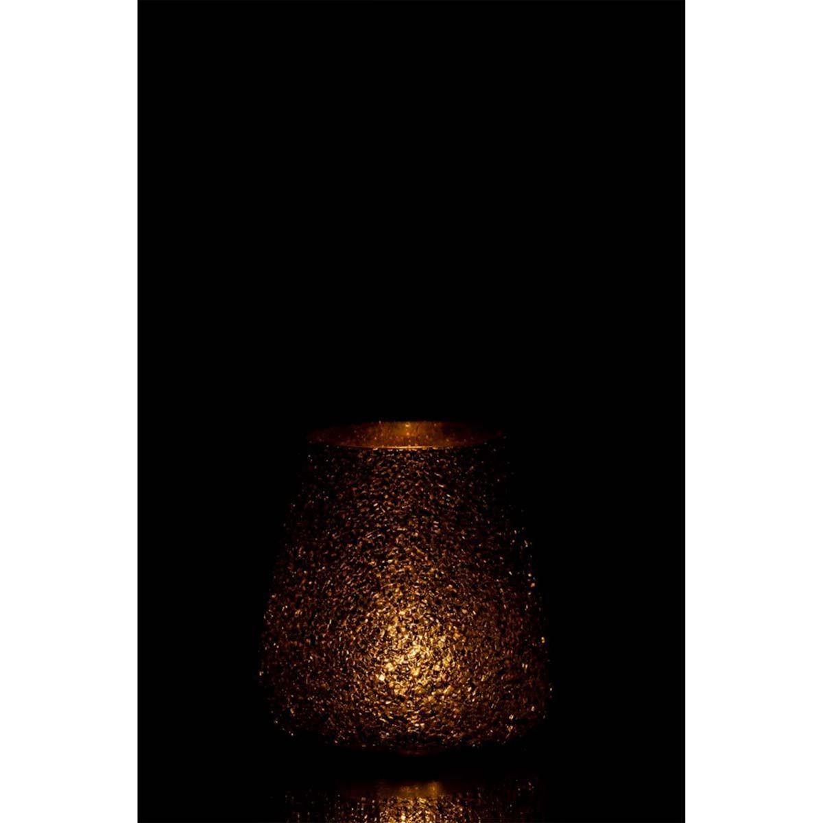 Paris Prix Photophore en Verre  Paillettes  16cm Vert