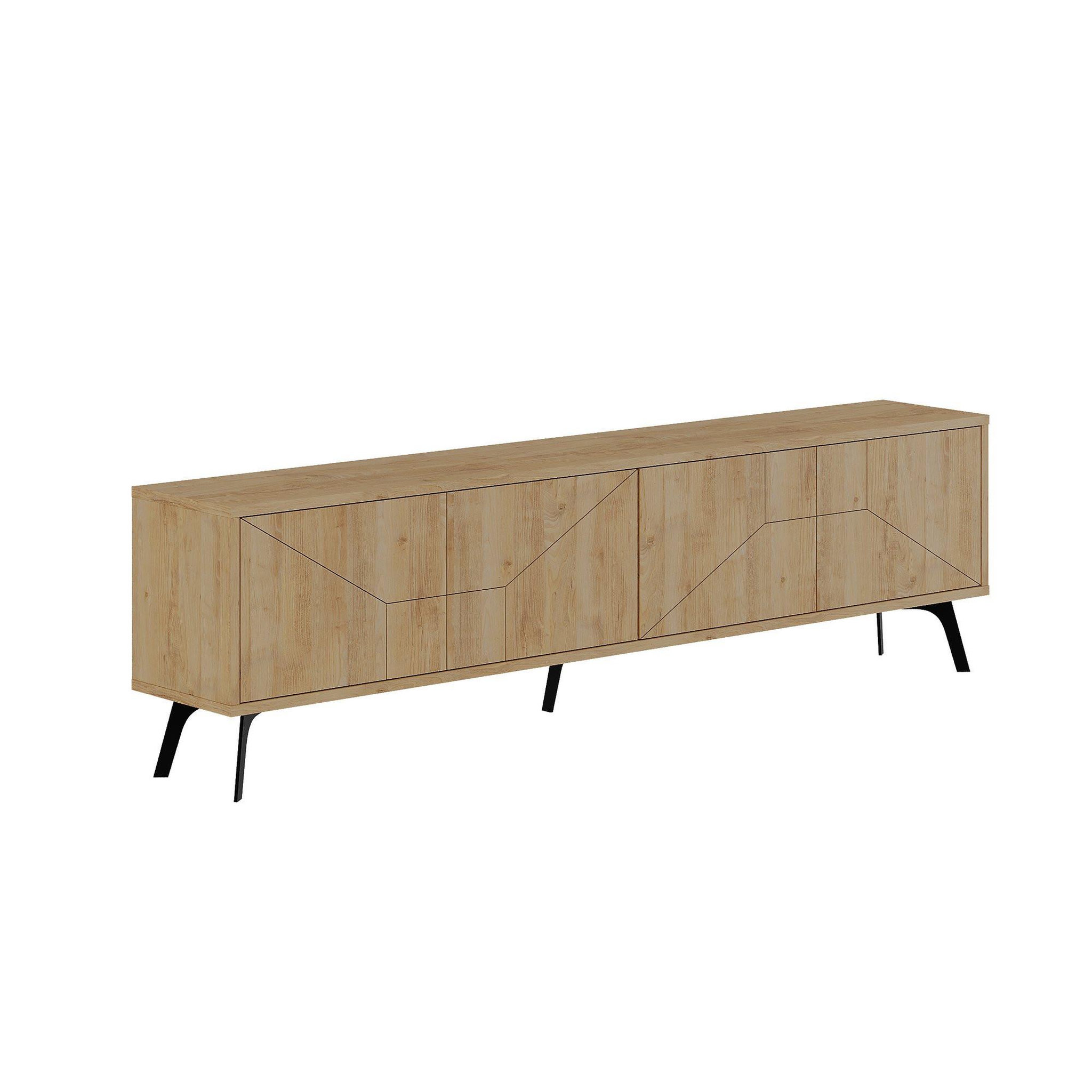 Habitat et Jardin Meuble tv en bois  dune  - 180 x 29 x 50 cm - beige