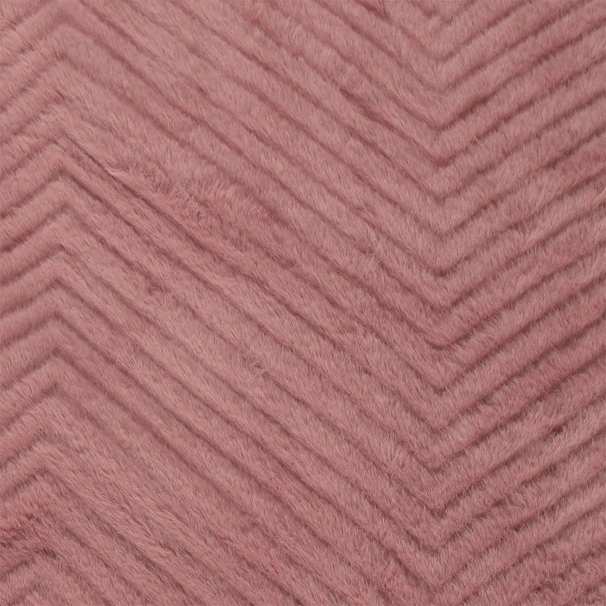 Voir la diapositive 3 : The Home Deco Factory Plaid velours imitation fourrure  sherpa  140x200cm rose