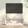 Voir la diapositive 1 : VIDAXL Meuble TV Blanc 90x35x35 cm Bois de pin massif