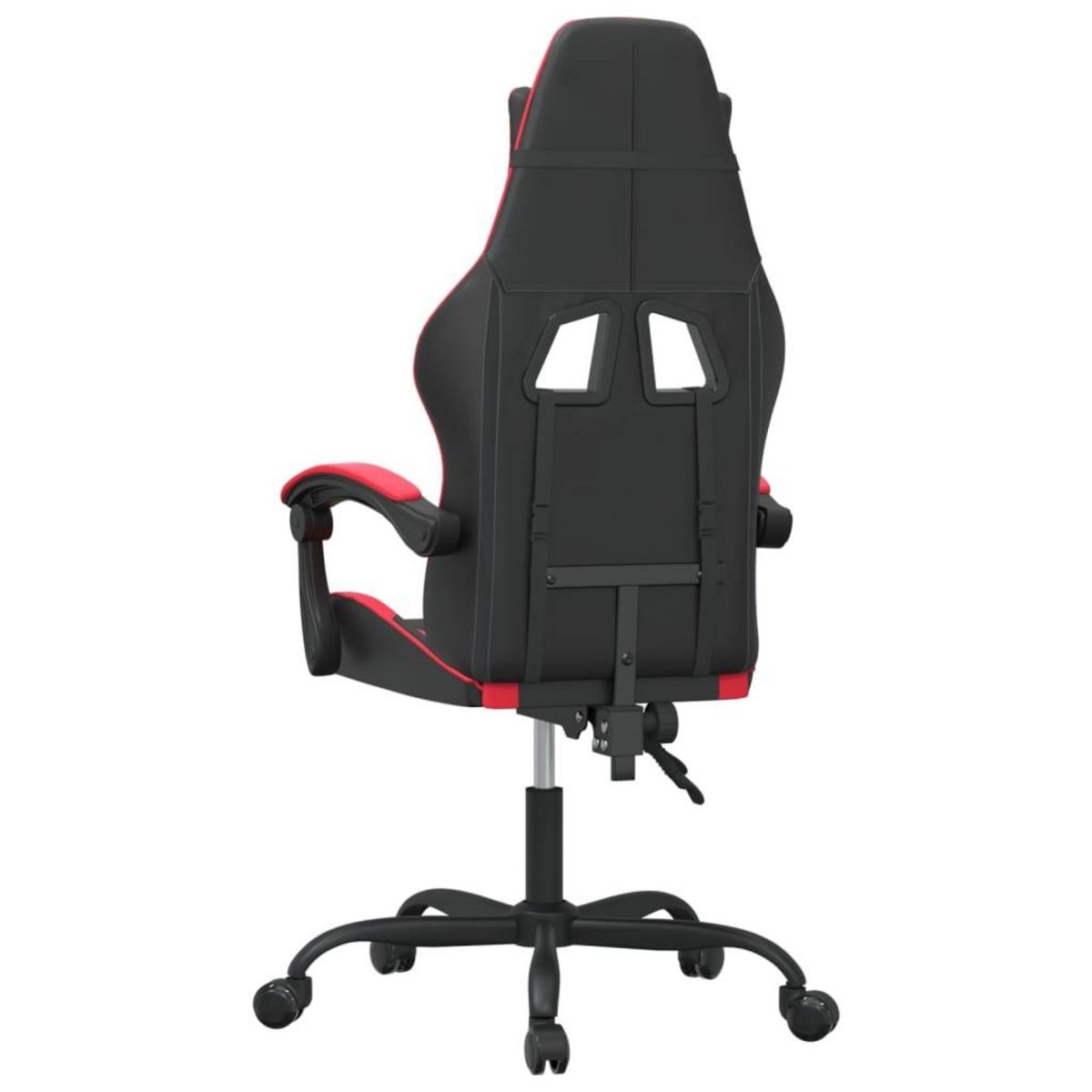 VIDAXL Chaise de jeu pivotante Noir et rouge Similicuir