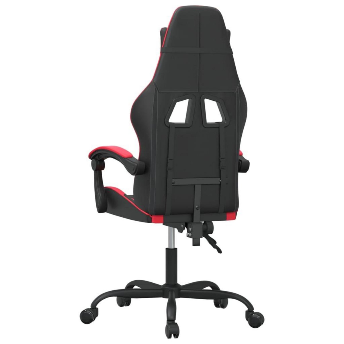 VIDAXL Chaise de jeu pivotante Noir et rouge Similicuir
