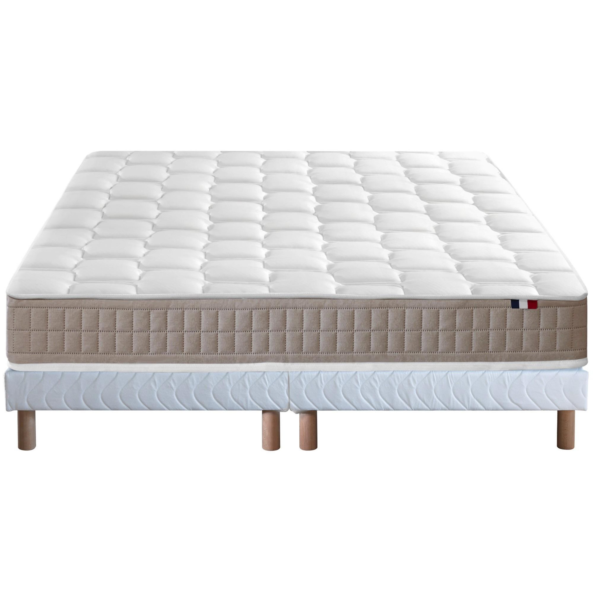 Voir la diapositive 1 : IDLITERIE Ensemble Matelas 100% latex 5 zones ORIGINEL + Sommier - Spécial Dos Sensible - Fabriqué en France