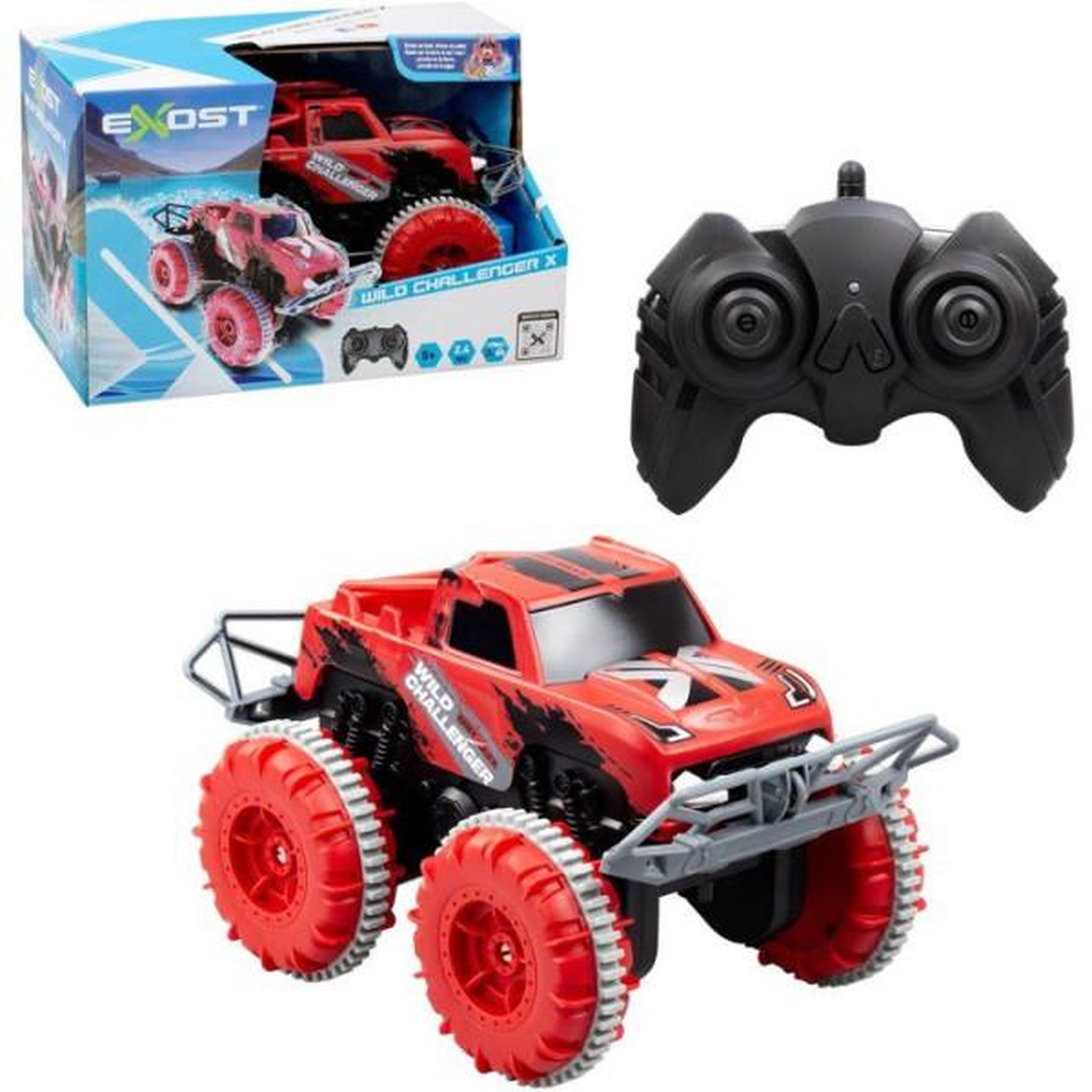 SILVERLIT Voiture radiocommandée - EXOST - Wild Challenger X - Echelle 1/20 - 2,4 GHz - Terre & Eau - Des 5 ans