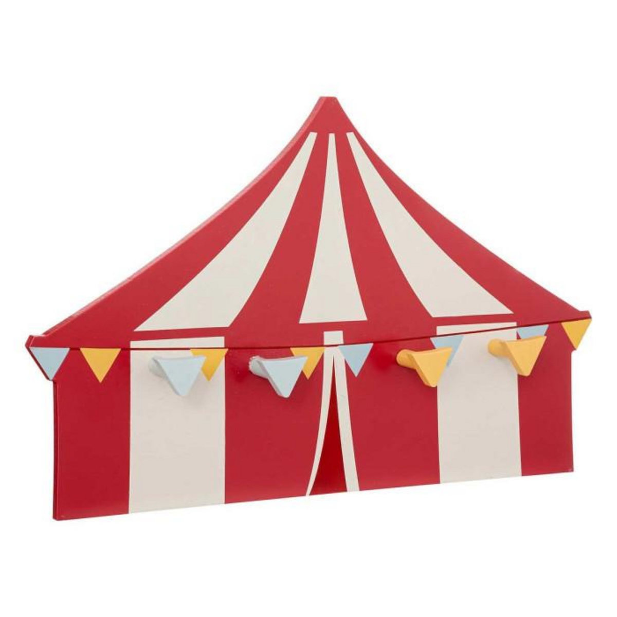 Atmosphera Kids Patère Murale 4 Crochets  Circus  37cm Rouge
