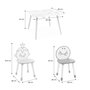 Voir la diapositive 4 : SWEEEK Table pour enfant avec pot à crayon + 2 chaises Madame Princesse + 2 chaises Monsieur Heureux
