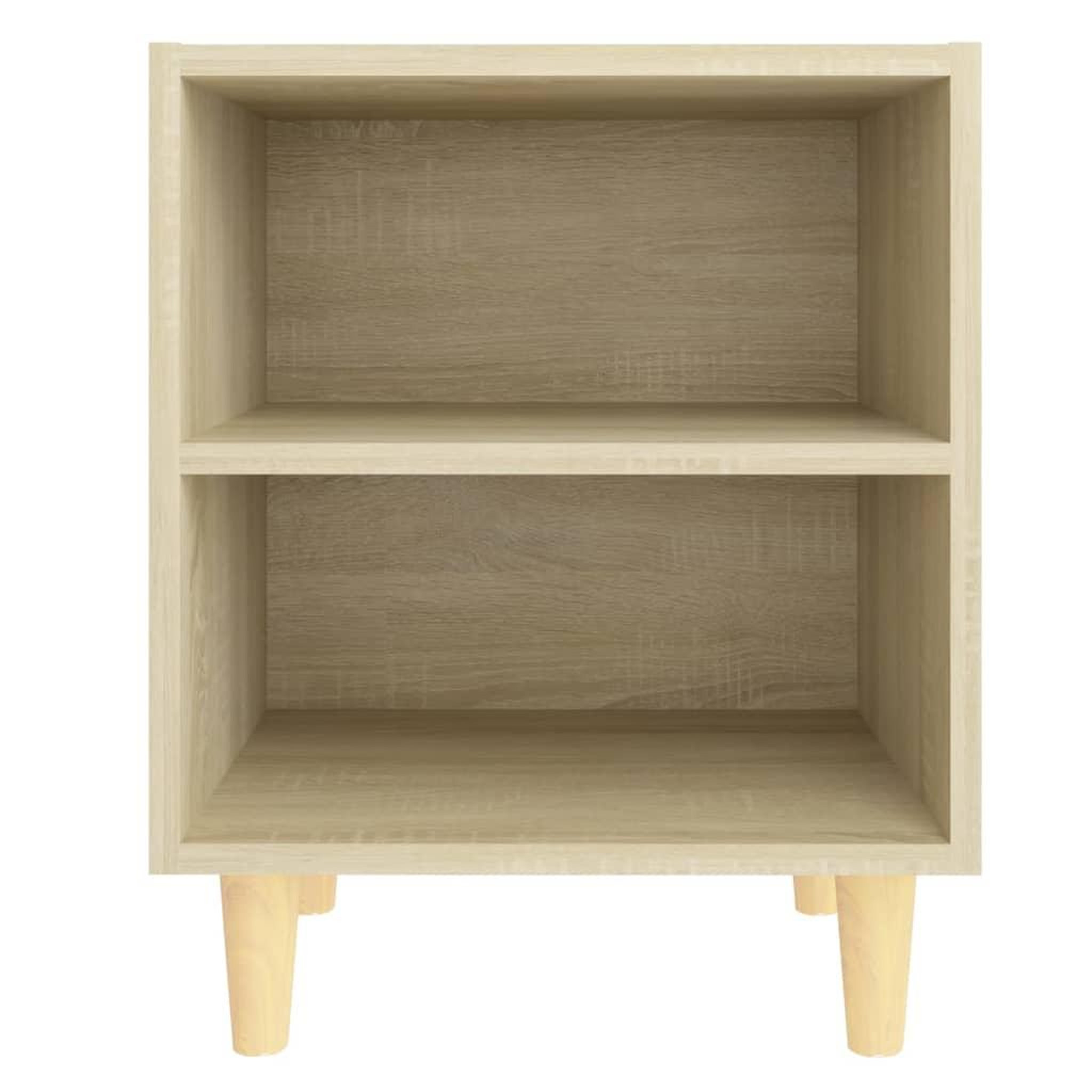 Voir la diapositive 4 : VIDAXL Table de chevet avec pieds en bois Chene sonoma 40x30x50 cm