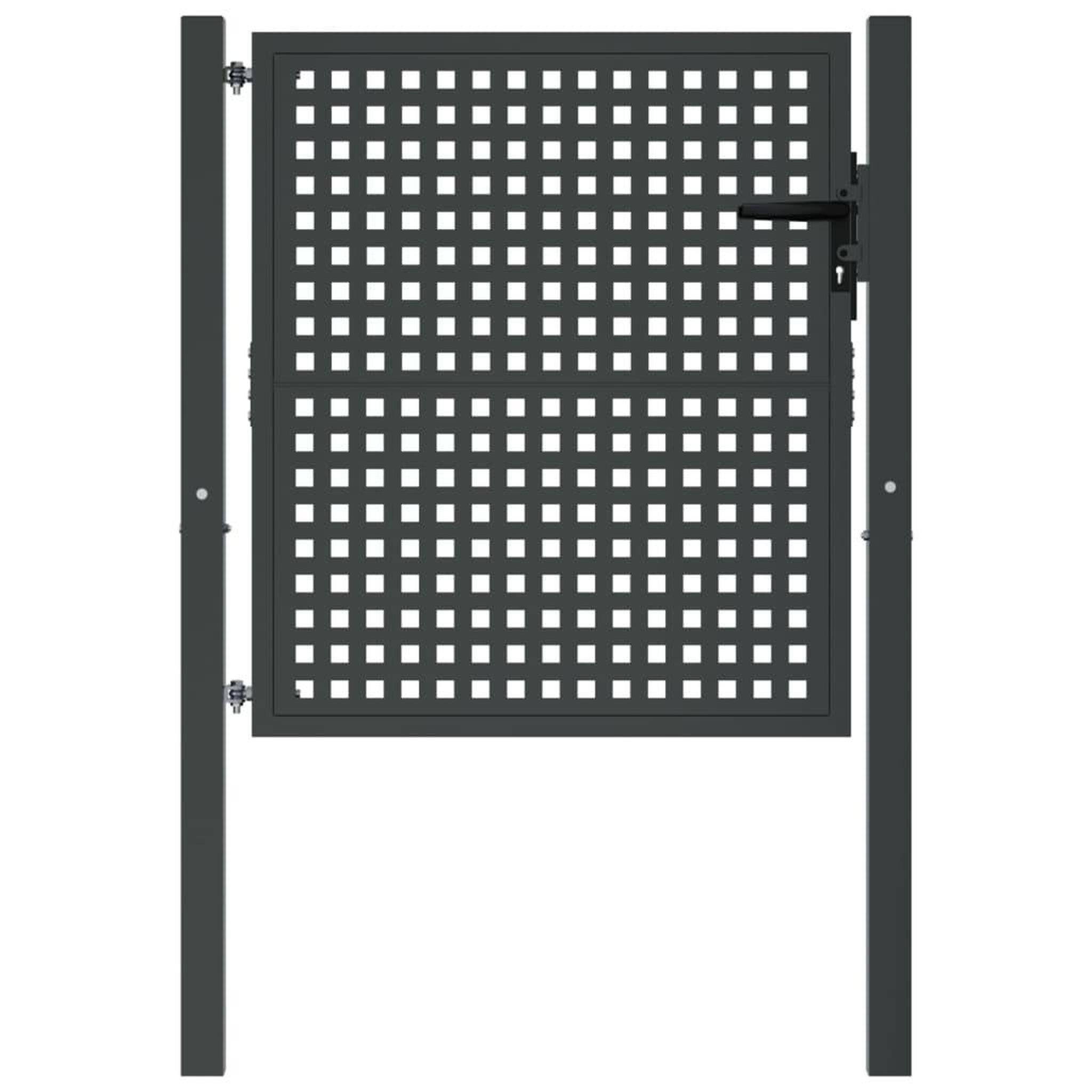 Voir la diapositive 3 : VIDAXL Portail de jardin anthracite 105x150 cm acier