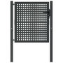 Voir la diapositive 3 : VIDAXL Portail de jardin anthracite 105x150 cm acier