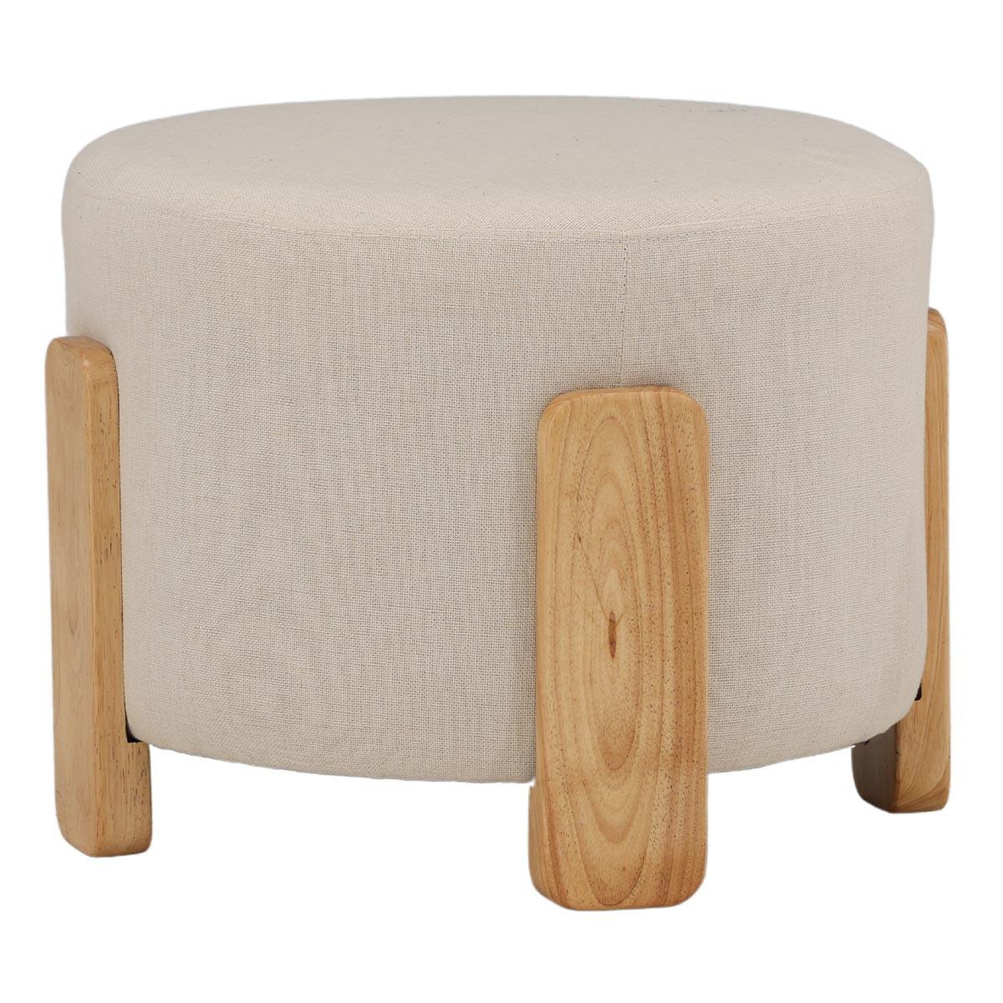 Paris Prix Pouf design en tissu  coffey  52cm naturel
