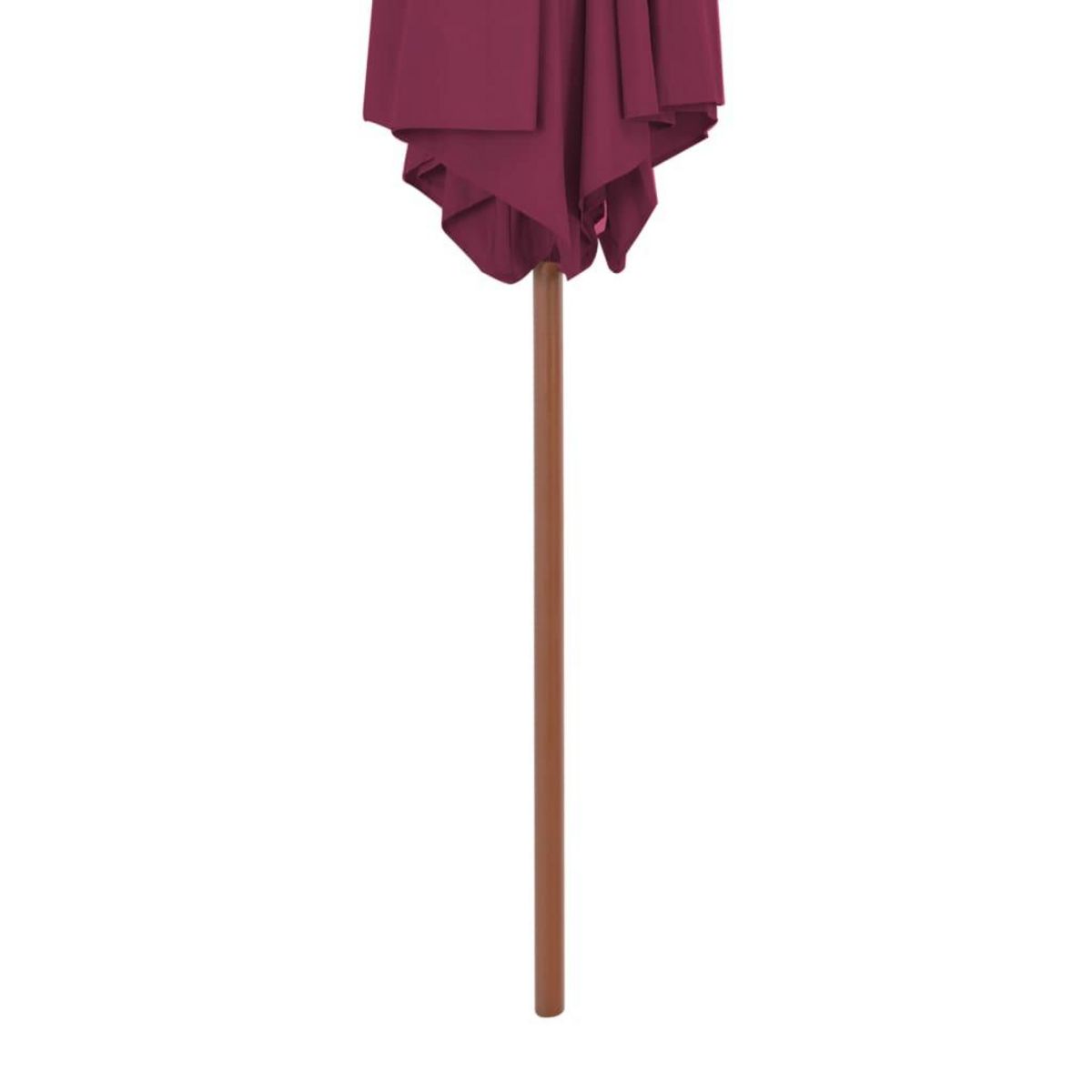 VIDAXL Parasol d'exterieur avec mat en bois 270 cm rouge bordeaux