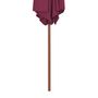 Voir la diapositive 4 : VIDAXL Parasol d'exterieur avec mat en bois 270 cm rouge bordeaux