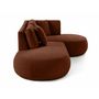Voir la diapositive 5 : LISA DESIGN Santorini - canapé modulable d'angle droit + pouf - 4 places - en tissu texturé