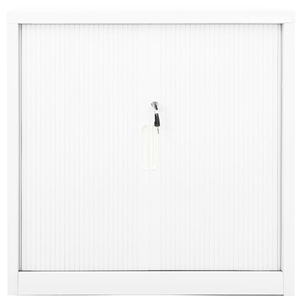 VIDAXL Armoire a portes coulissantes Blanc 90x40x90 cm Acier