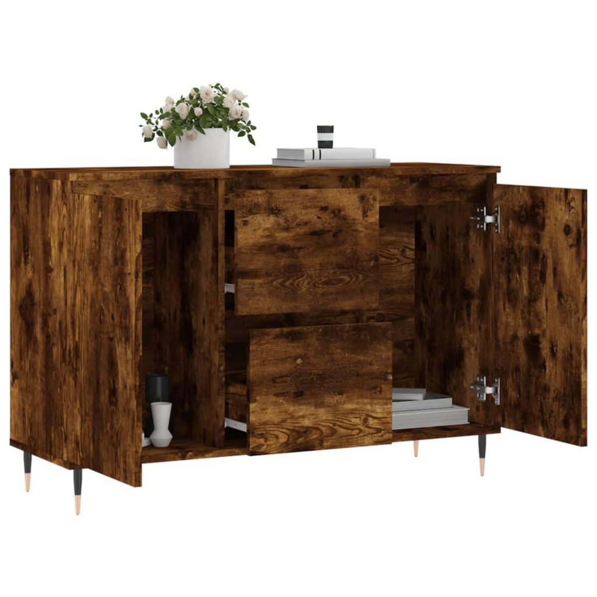 VIDAXL Buffet chene fume 104x35x70 cm bois d'ingenierie