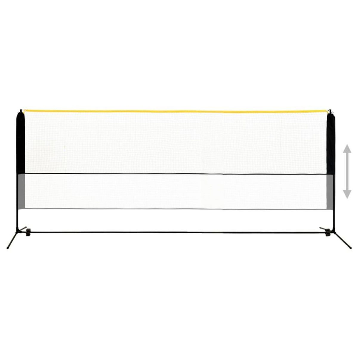 VIDAXL Filet de badminton reglable 400x103x94-158 cm Metal